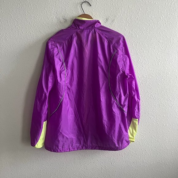 Adidas Women's Climaspeed Purple Full Zip Lightweight Running Windbreaker Size L - Picture 9 of 11